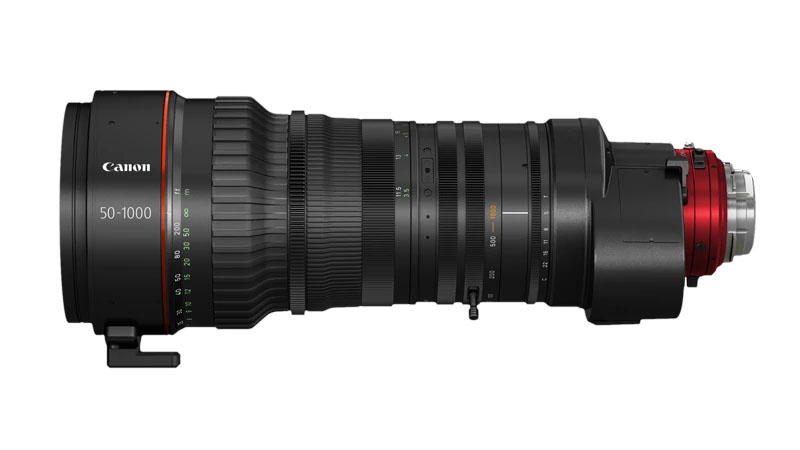 Canon CINE-SERVO 50-1000mm T5.0-8.9 lens Stock Photo