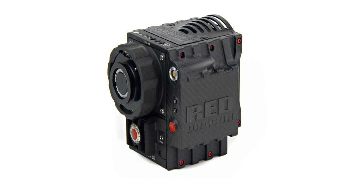 RED Carbon Fiber Epic Dragon Camera Stock Photo