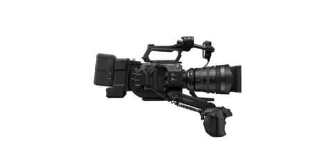 Sony PXW-FS7 Cinema Camera Side Shot Stock Photo