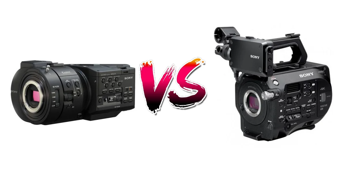 Sony FS7 and FS700 Comparison Stock Photos Art